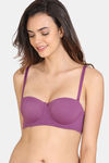 Zivame Beautiful Basics Padded Wired 3/4th Coverage Strapless Bra - Purple Passion — thumbnail 6